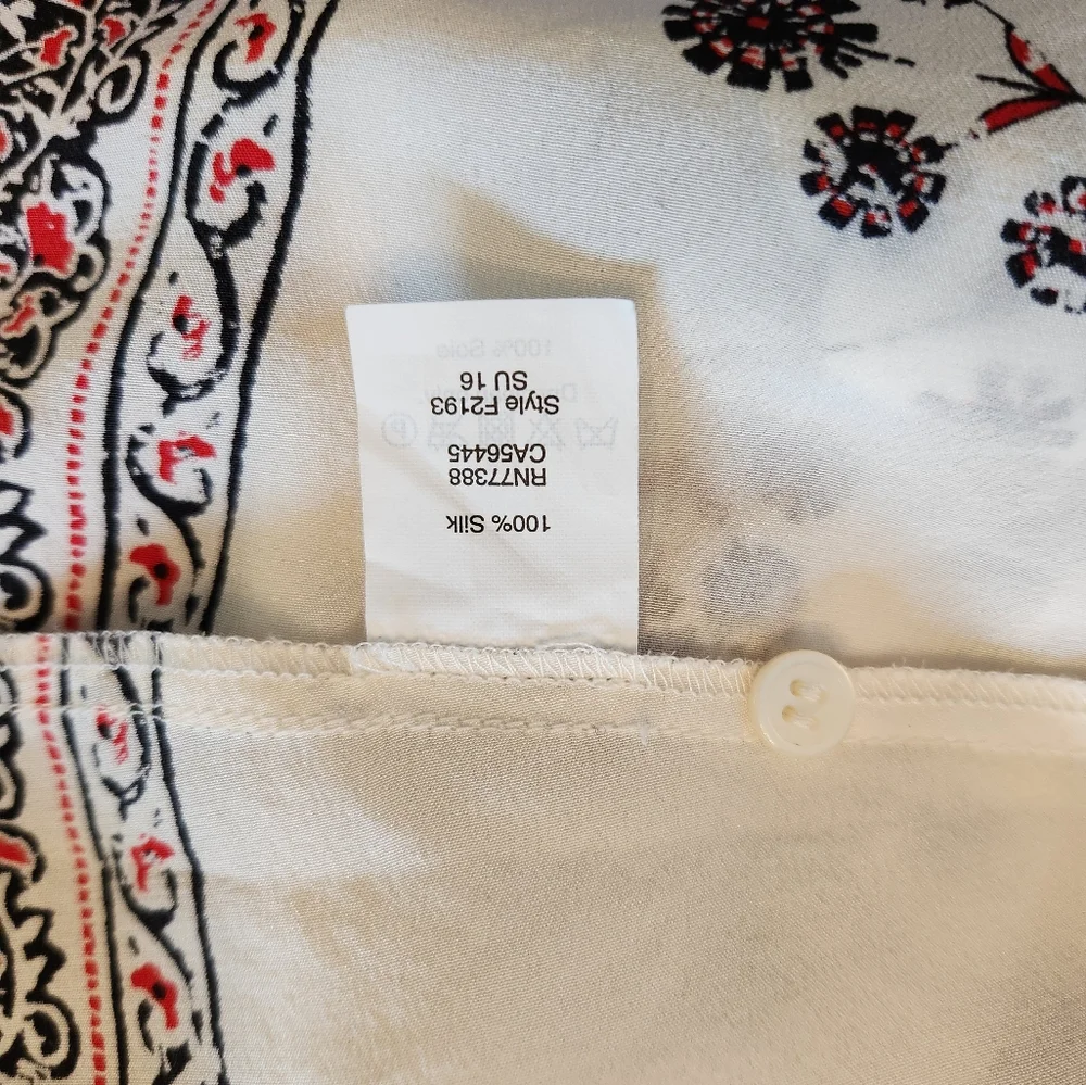 Madewell 100% Silk Vinefloral Top with Border - Picture 7 of 8